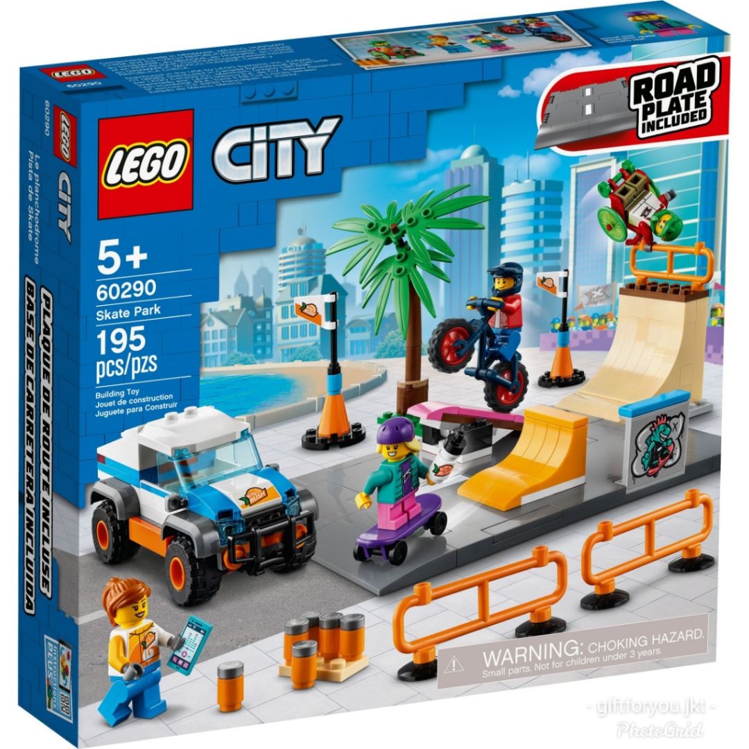 Lego City 60290 Skate Park Skateboard Sport Mainan Bricks Toy Anak