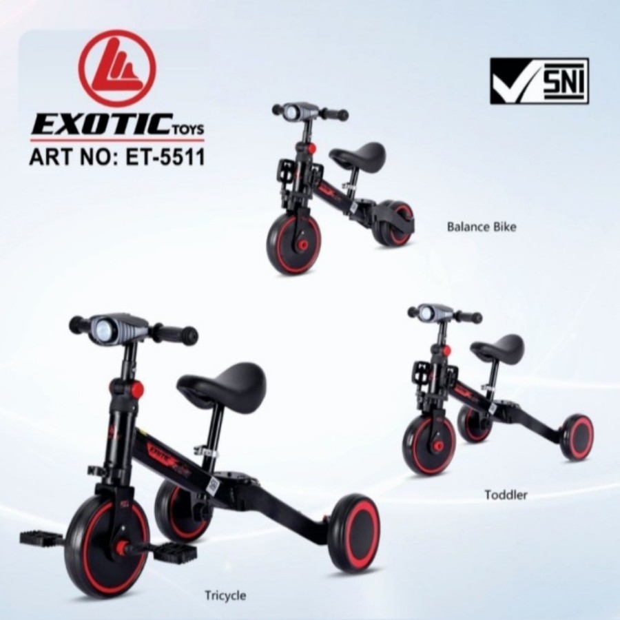Sepeda Roda Tiga Exotic ET 5511 3in1 