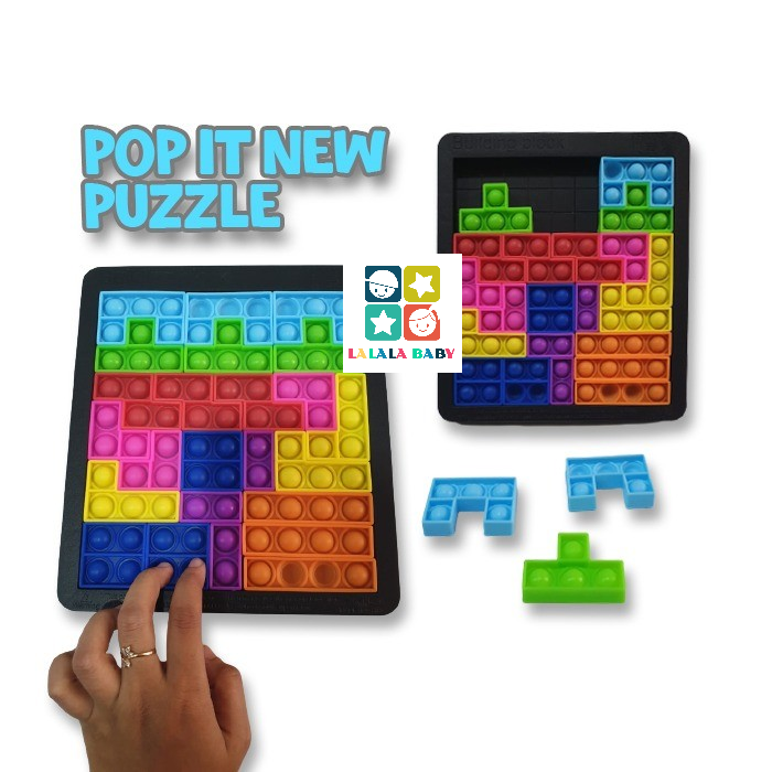 Lalala Baby Pop It Puzzle Mainan Viral TikTok Pop It Building Block POP