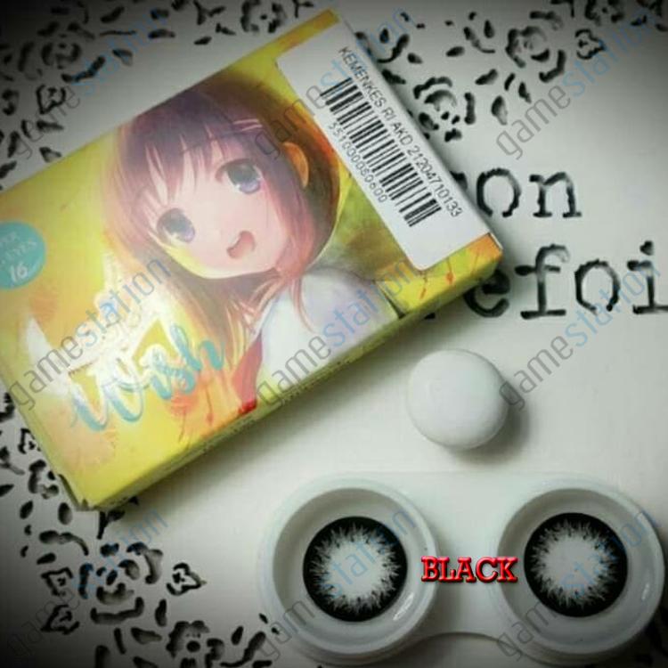 WISH Softlens True Color ActiveMoist Diameter 16 - BLACK DAN GREY