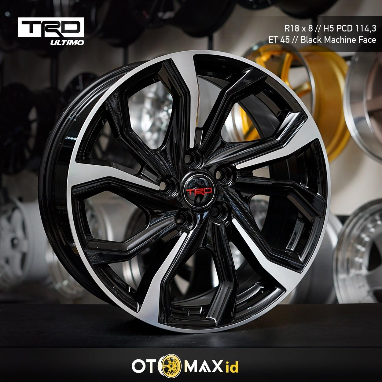 Velg Mobil TRD (Ultimo) Ring 18 Black Machine Face