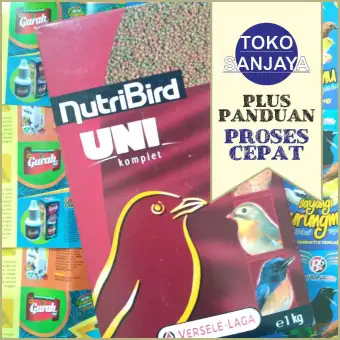 Nutribird Uni Komplet 1kg Voer Pakan Pelet Import Burung Pleci