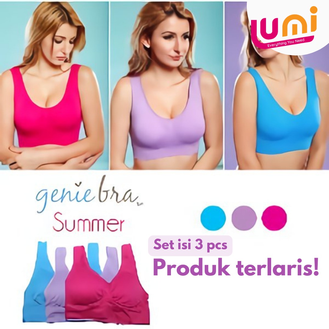 GENIE BRA SUMMER ORIGINAL JAPAN BH TANPA KAWAT BRA WANITA TANPA KAWAT BRA  IMPORT PAKAIAN DALAM BRA WANITA BUSA TANPA KAWAT BRA WANITA MURAH