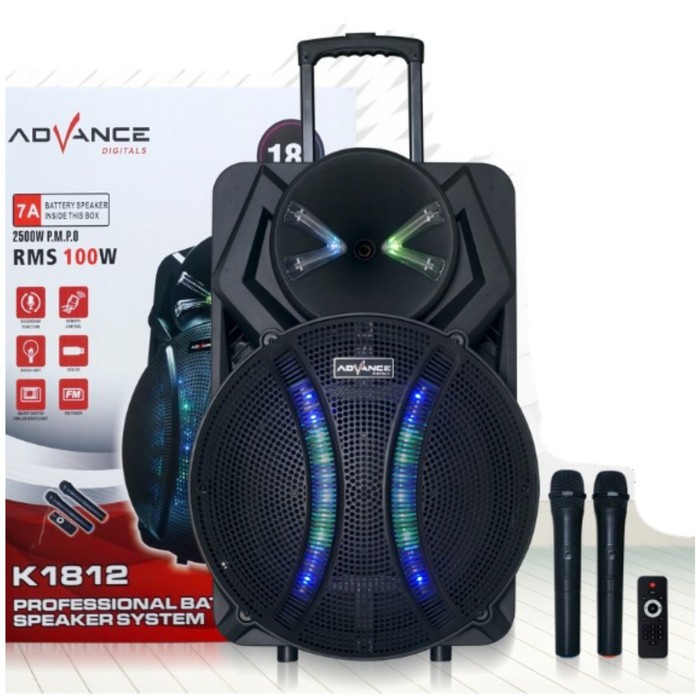 ADVANCE K-1812 Speaker Meating Ukuran 18 inch Free MIC 2BH | Lazada Indonesia