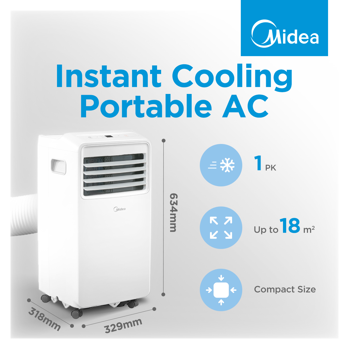 ac portable midea 1 pk review