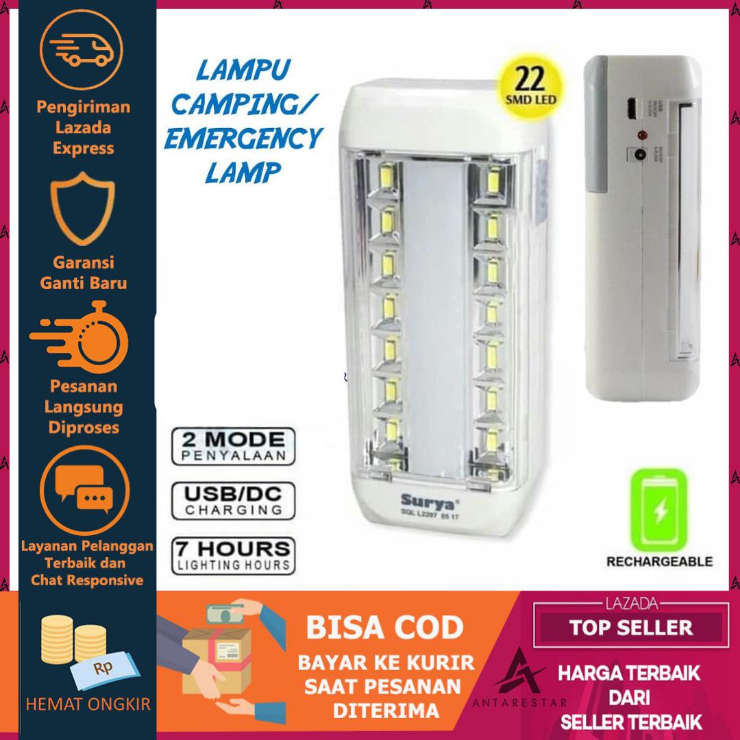 Lampu Camping Emergency Lamp Super Terang Rechargeable Tahan Lama By Antarestar.
