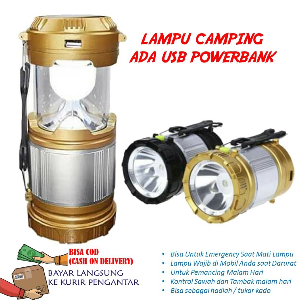 Lampu Camping Emergency Lamp Solar Panel Rechargeable Batterry By Antarestar.