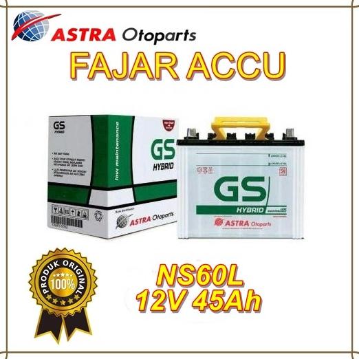 Aki Mobil Murah Gs Astra Hybrid Ns60L 12V 45 Amper | Lazada Indonesia