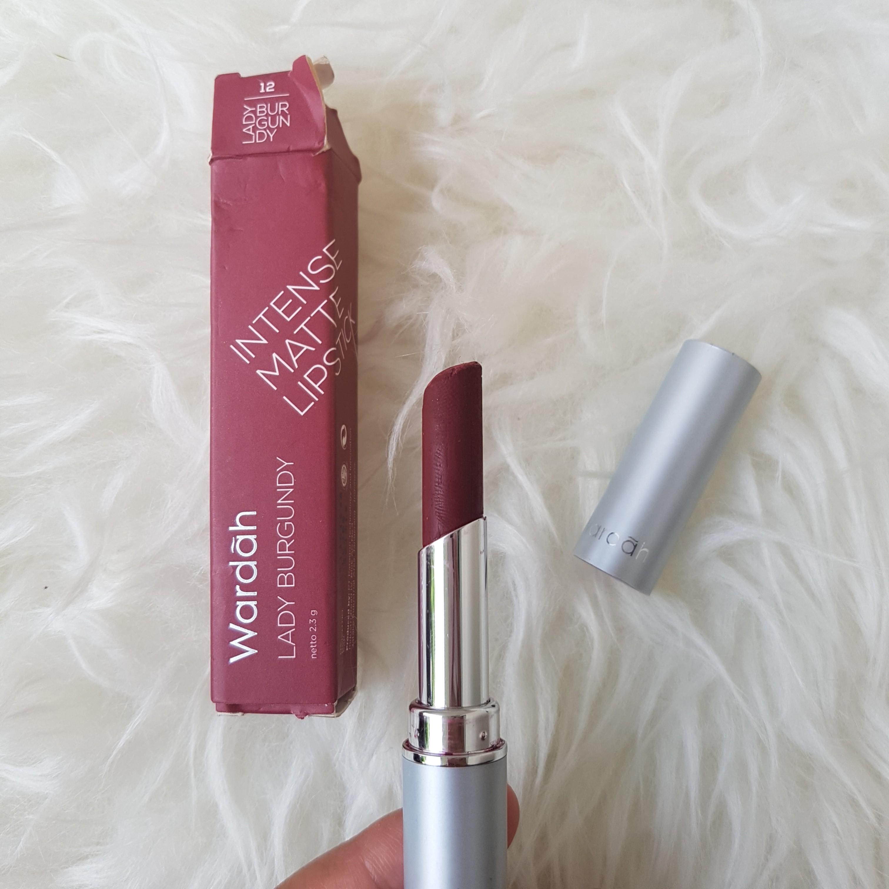 wardah intense matte lipstick lady burgundy