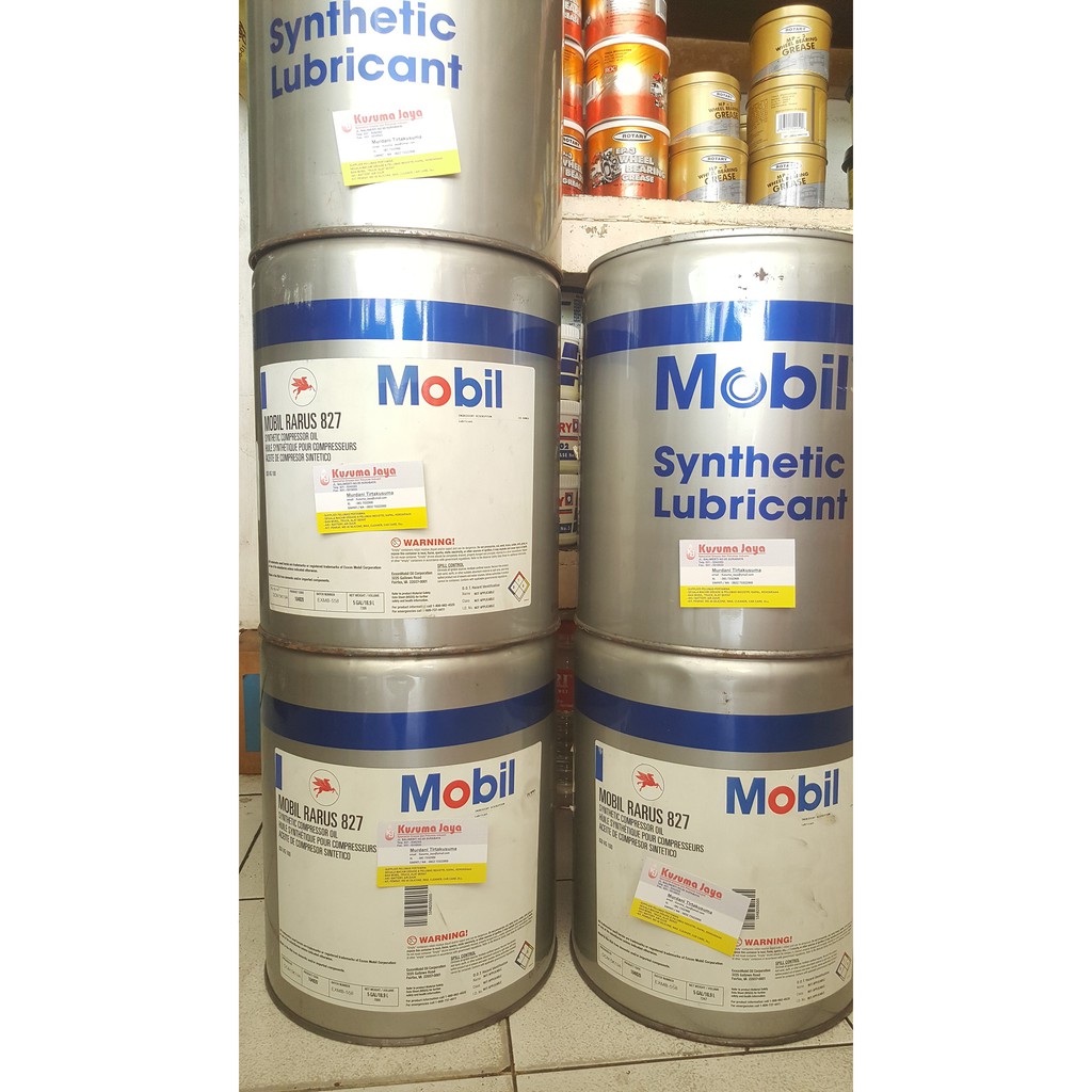 Synthetic Compressor oil - MOBIL RARUS 827 pail IMPORT oli Kompresor ...