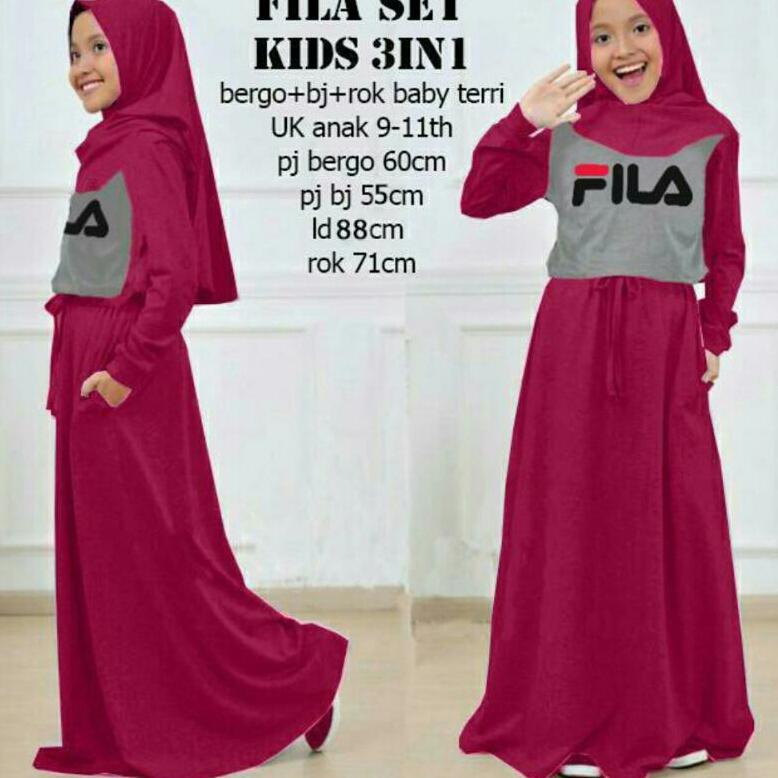 Tj-fashion gamis anak manisa-baju syar'i anak lucu-gamis anak kekinian-dress anak lucu-untuk anak usia 9-12 tahun- tersedia varian warna-harga murah- plus hijab syar'i