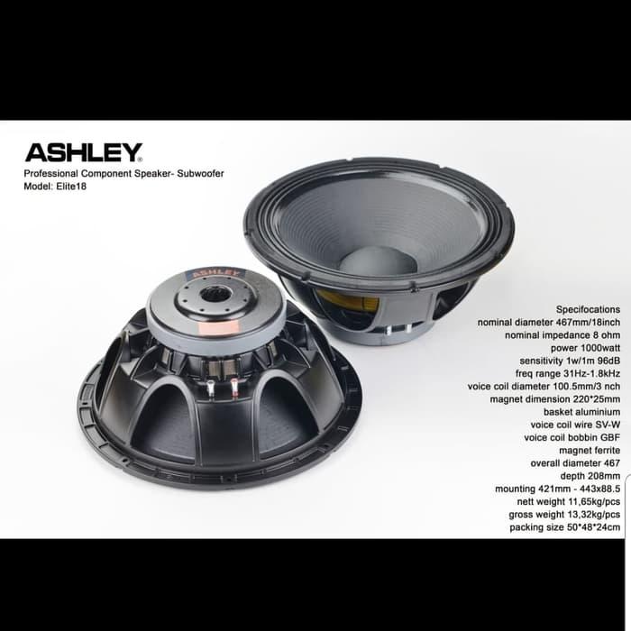 SPEAKER KOMPONEN ASHLEY ELITE18 18 INCH 1000 WATT ORIGINAL