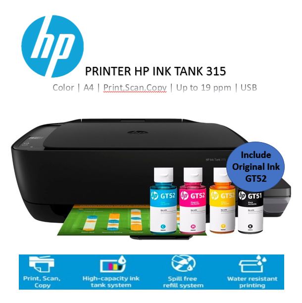 Printer Hp Ink Tank 315 All In One Printer Hp Inktank 315 Aio