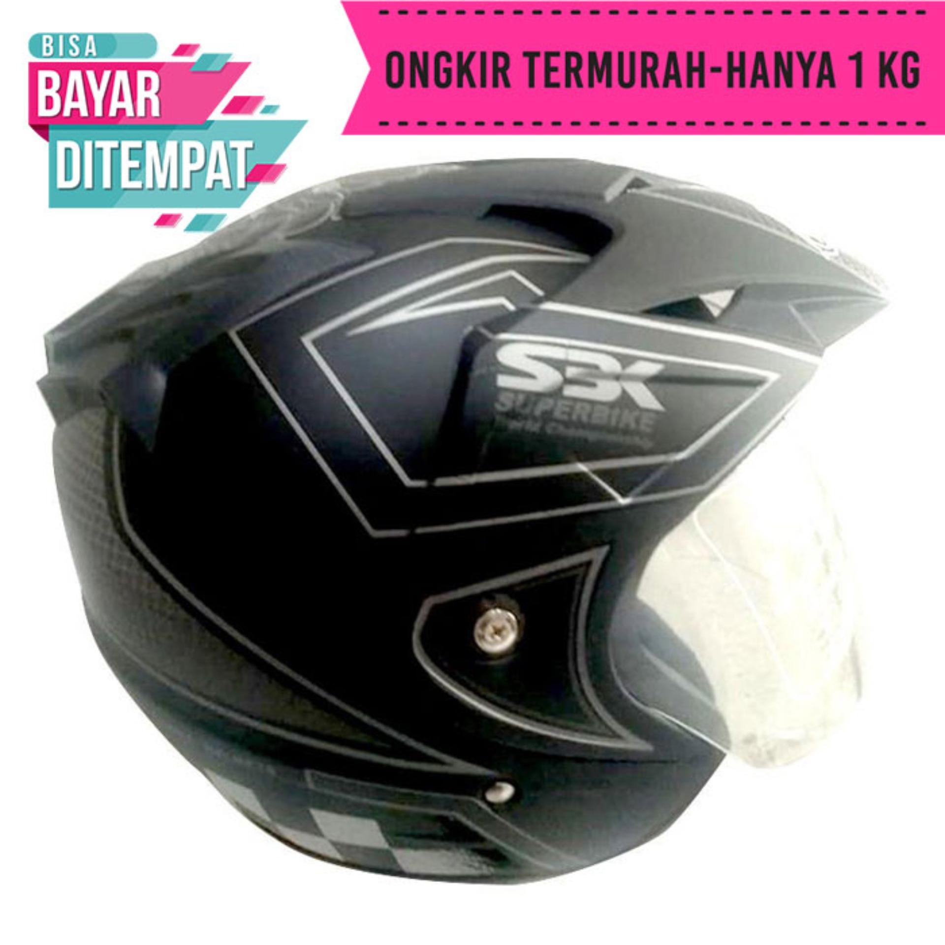 Promo 12.12 - Free Packing Bubble Gratis Ongkir Bisa Bayar ditempat Helmet Double Visor Dua Kaca Helem MOTO GP hitam Doff Kualitas Setara helm KYT INK GM WTO MSR BMC NHK