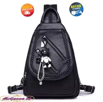 tas kulit backpack wanita