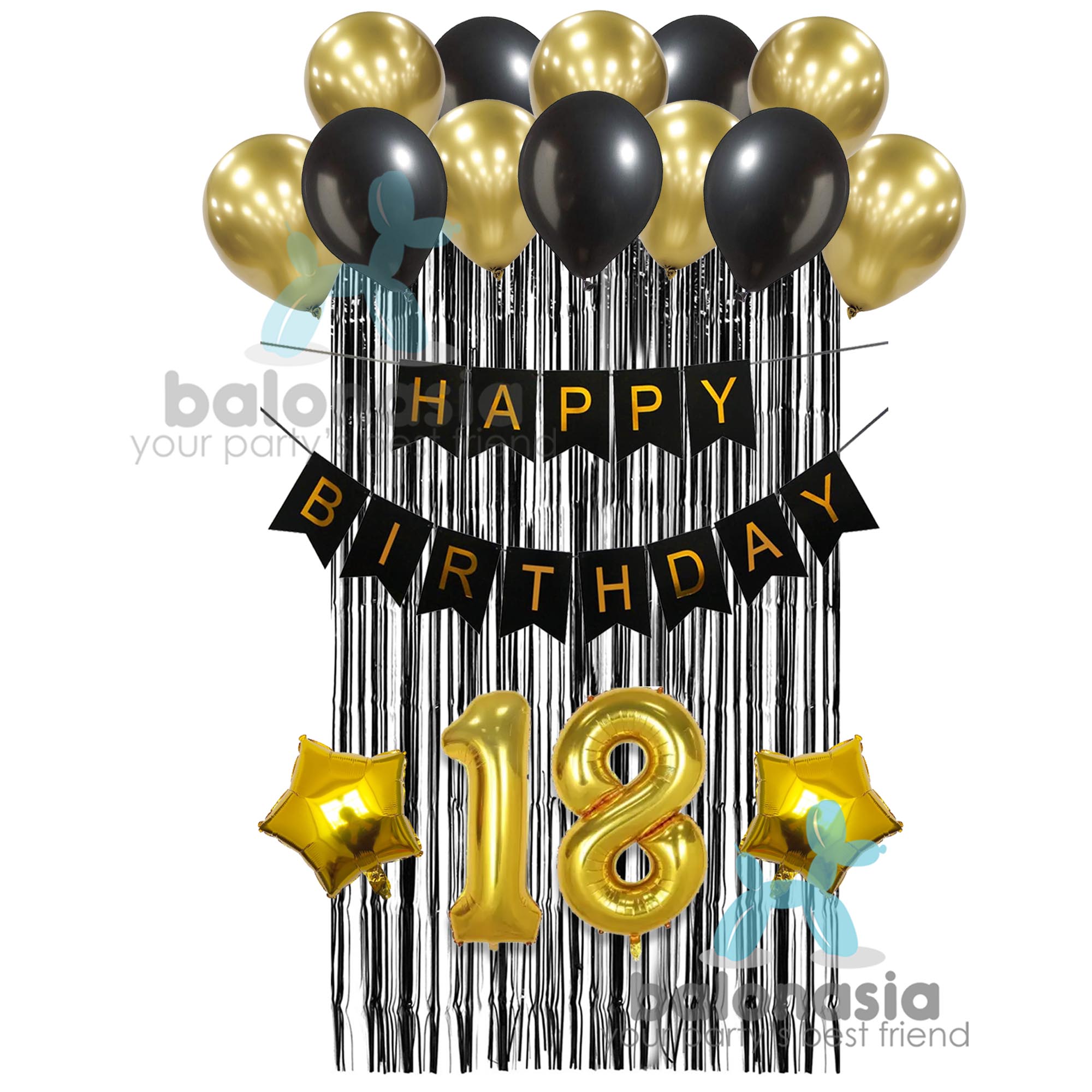 PM SET PAKET DEKORASI ULANG TAHUN SIMPLE/ BANNER ULANG TAHUN | Lazada