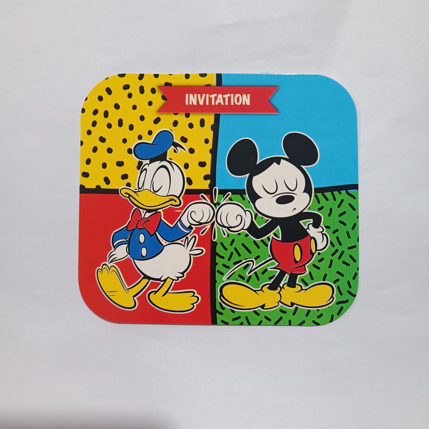 Kartu Undangan Ulang Tahun MICKEY MINNIE MOUSE SW Isi 10 pc / Kartu