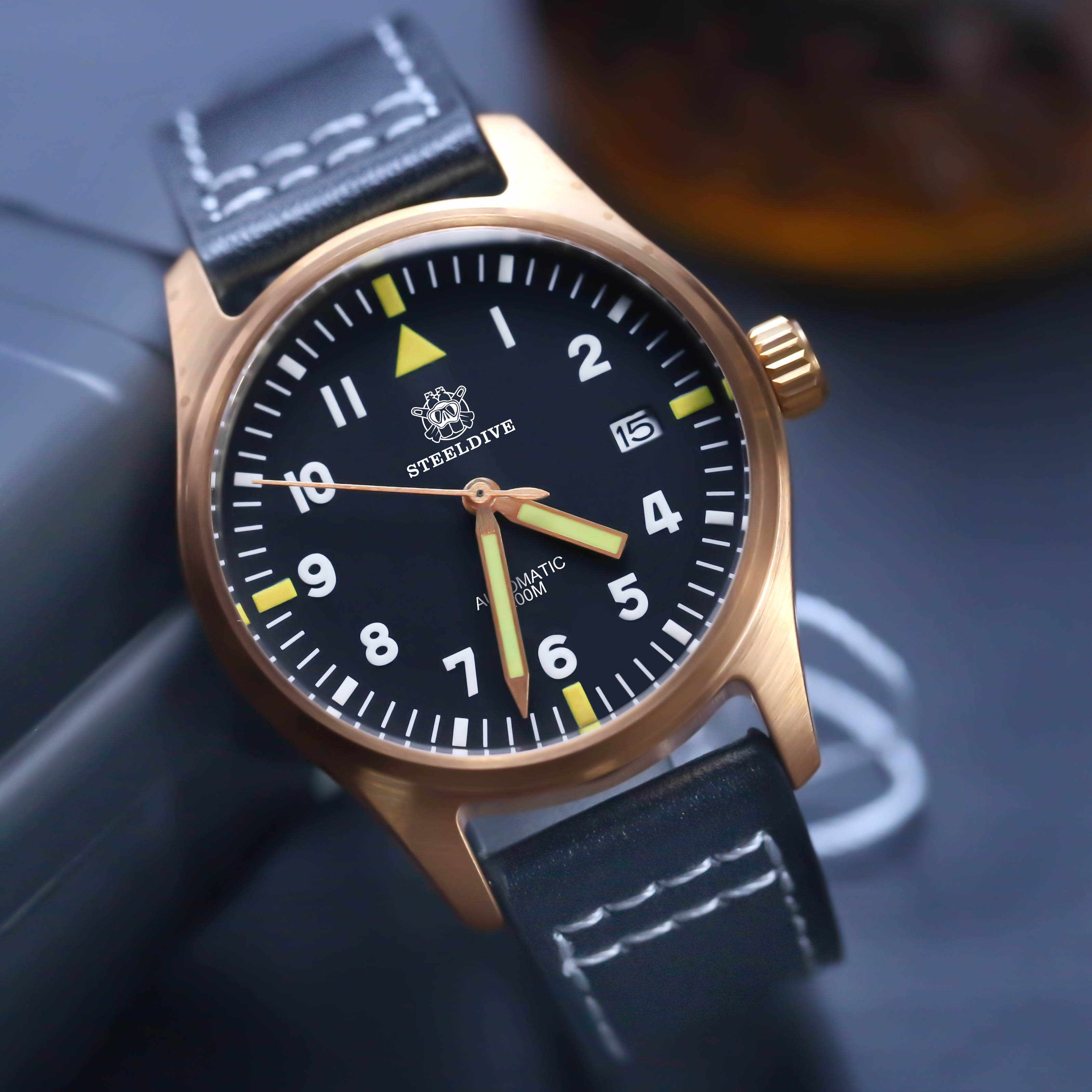 Steeldive IWC Pilot Bronze / Seiko NH35 | Lazada Indonesia