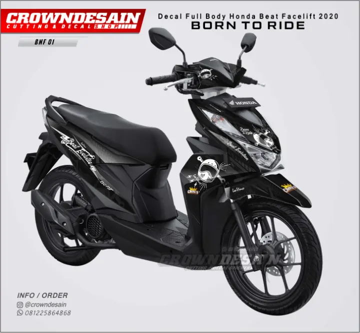 Decal Beat Deluxe 2020 Facelift Fullbody Hitam Kode Bnf01b Lazada Indonesia