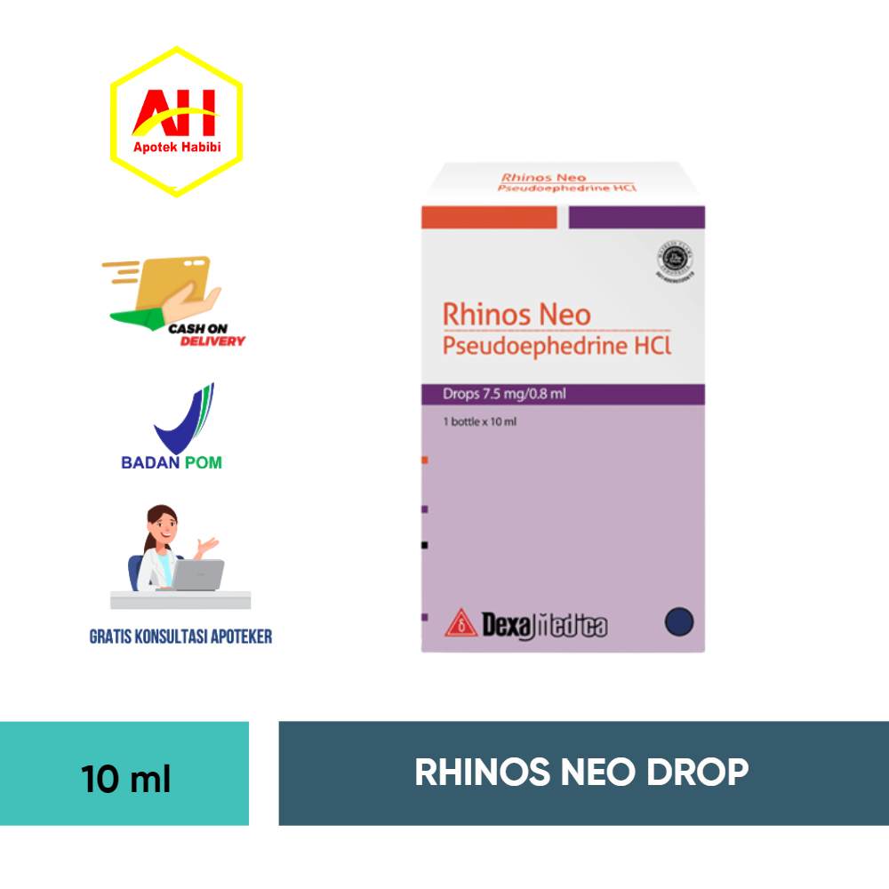 RHINOS RINOS NEO DROP DROPS 10ML TETES OBAT PILEK FLU BAYI DAN BALITA