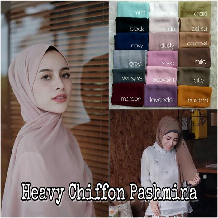 Jilbab Kerudung Pashmina Chiffon Hijab Sifon Siffon Ciffon Pasmina