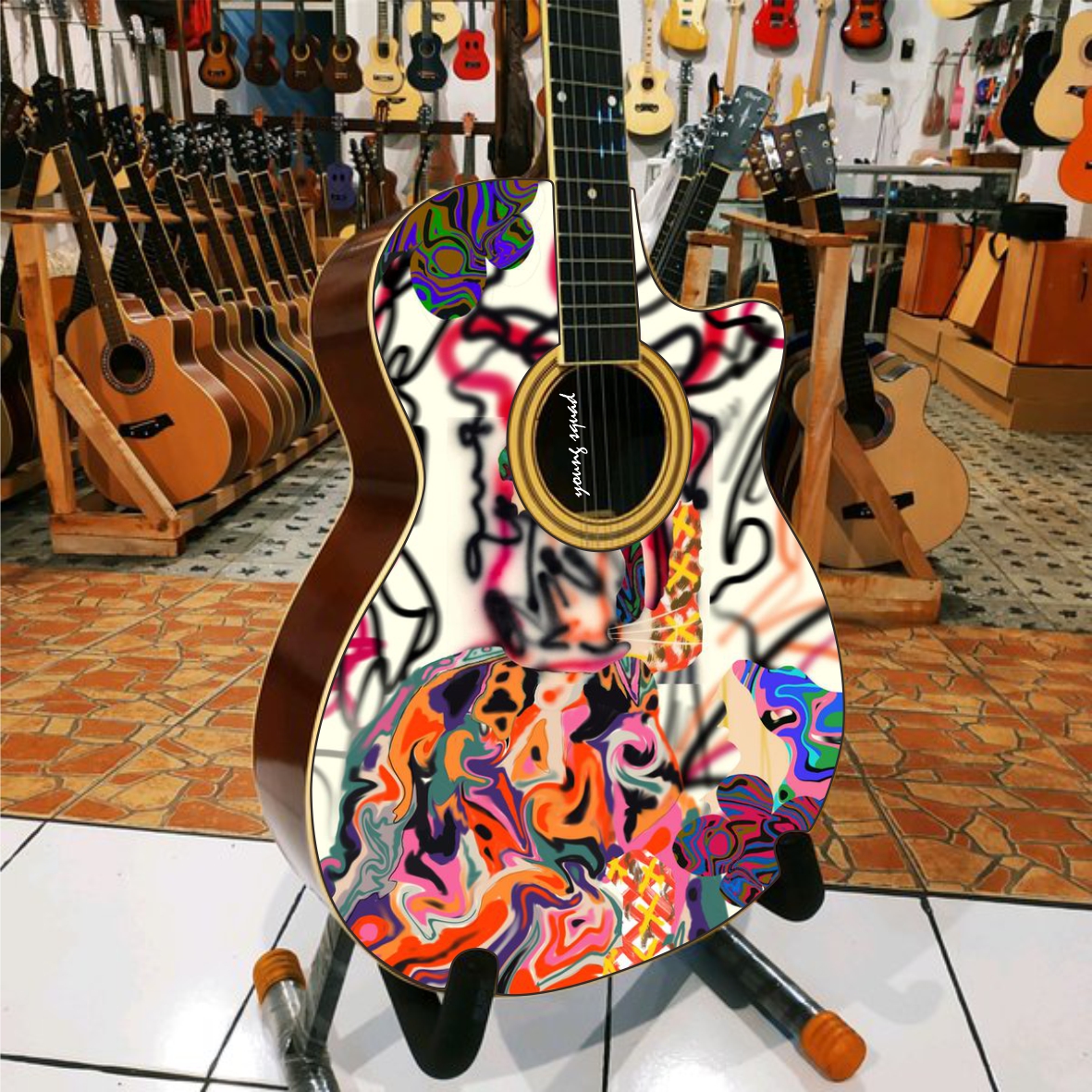 Sticker Aesthetic Sticker GITAR Stiker Lucu // AESTHETIC CASE Garskin ...