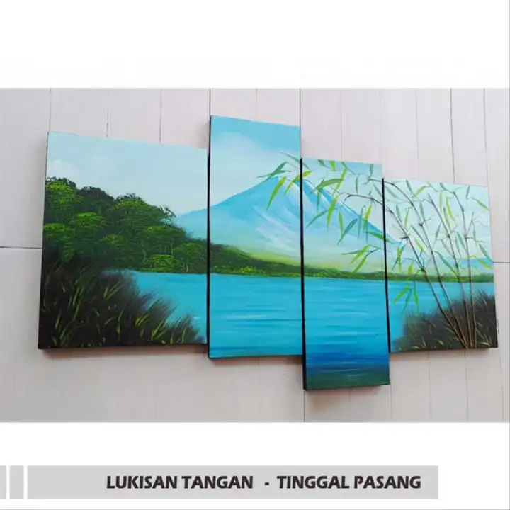Hiasan Dinding Lukisan Pemandangan Alam Timbul Minimalis Lazada Indonesia