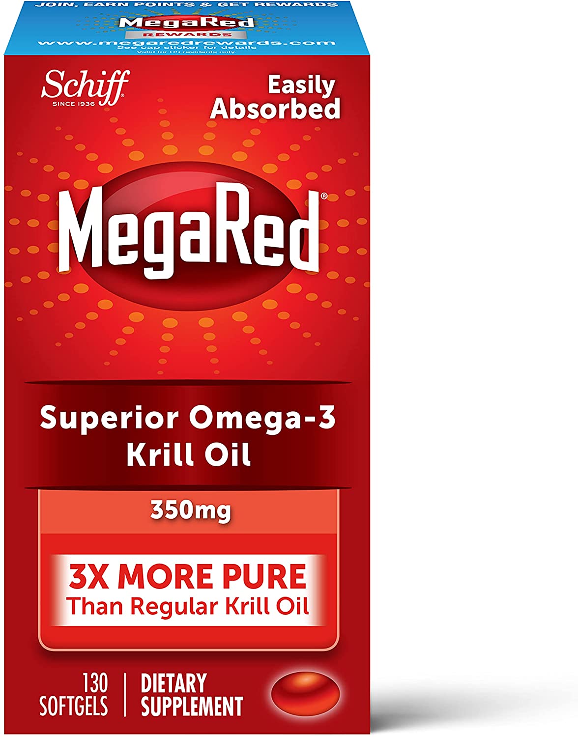Mega Red Superior Omega 3 krill Oil 350 