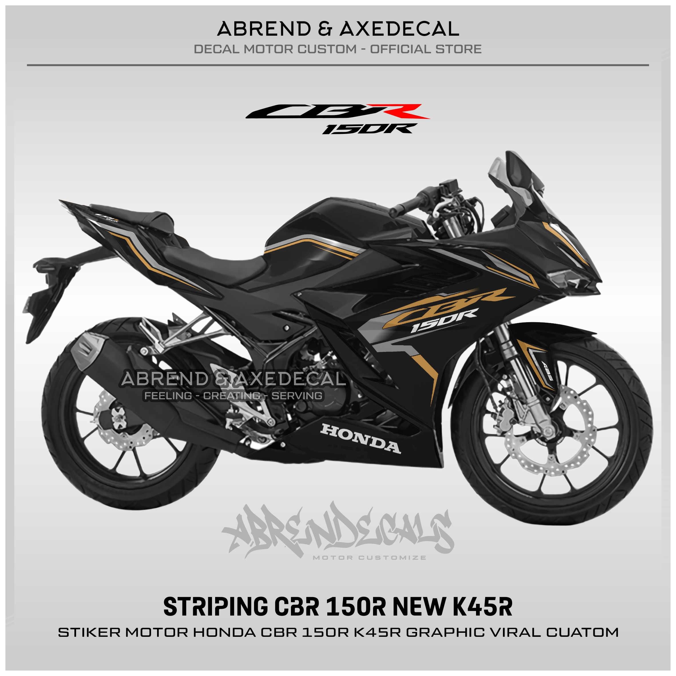 STRIPING CBR 150R NEW GARFIS CUSTOM RAINBOW STIKER MOTOR HONDA