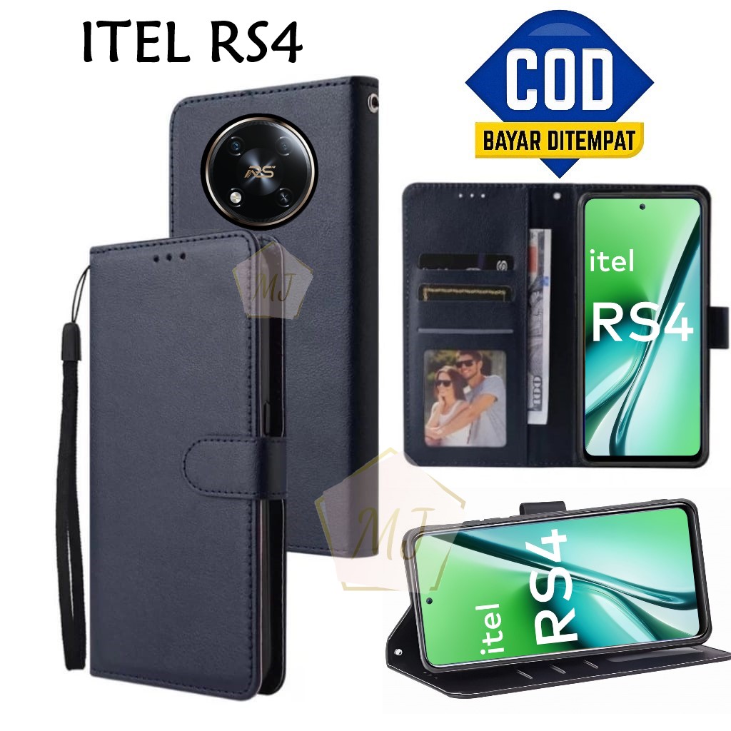 CASING HP ITEL RS4 LEATHER CASE FLIP WALLET CASE KULIT SARUNG BUKU