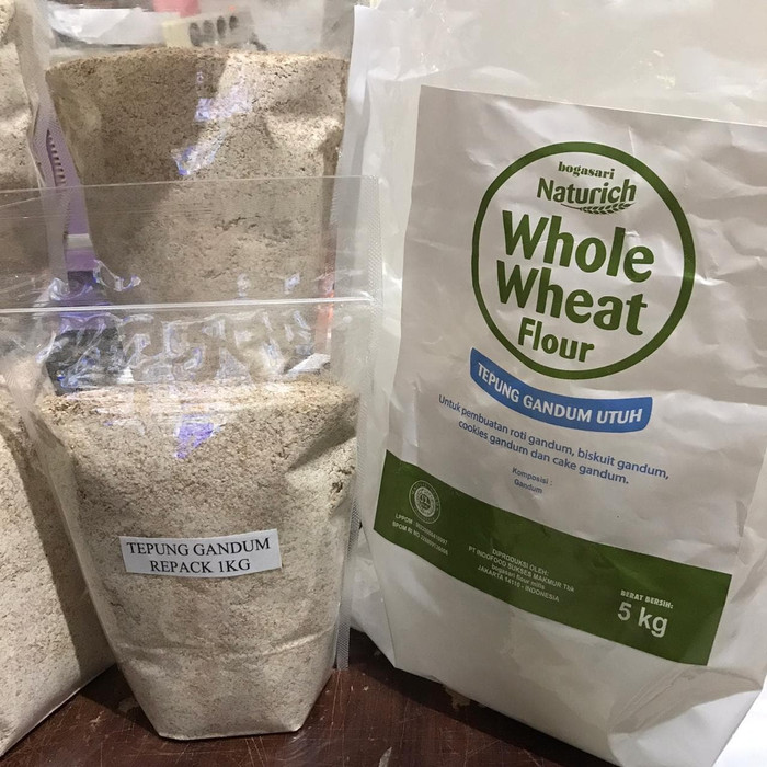 Cod Terlaris Tepung Gandum Utuh 1kg Naturich Whole Wheat Flour Repack 1kg Lazada Indonesia