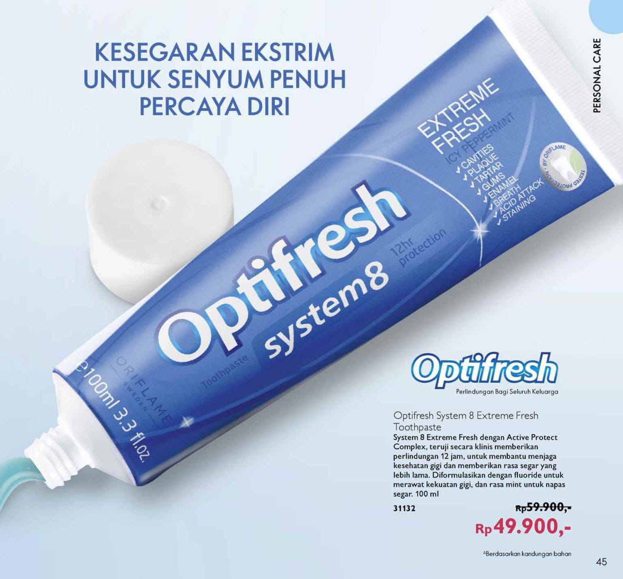 optifresh system 8 extreme fresh toothpaste