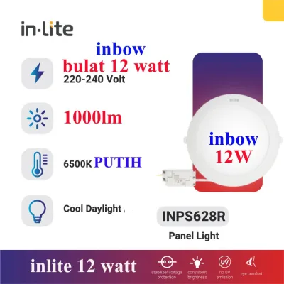 LAMPU PANEL LED 12w INBOW bulat INPS628R DOWNLIGHT IN-LITE INLITE