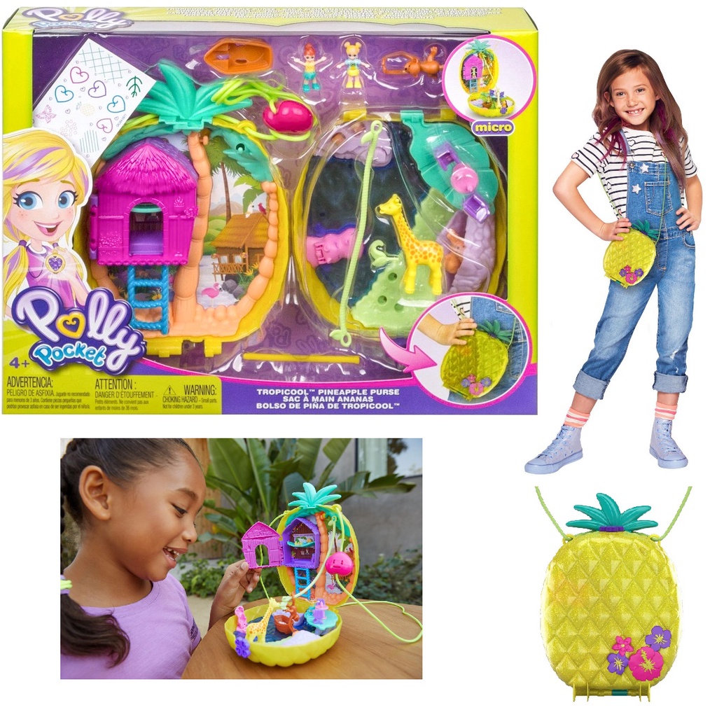 Mattel Tropicool Bolso De PiÃ±a Polly Pocket Polly Pocket