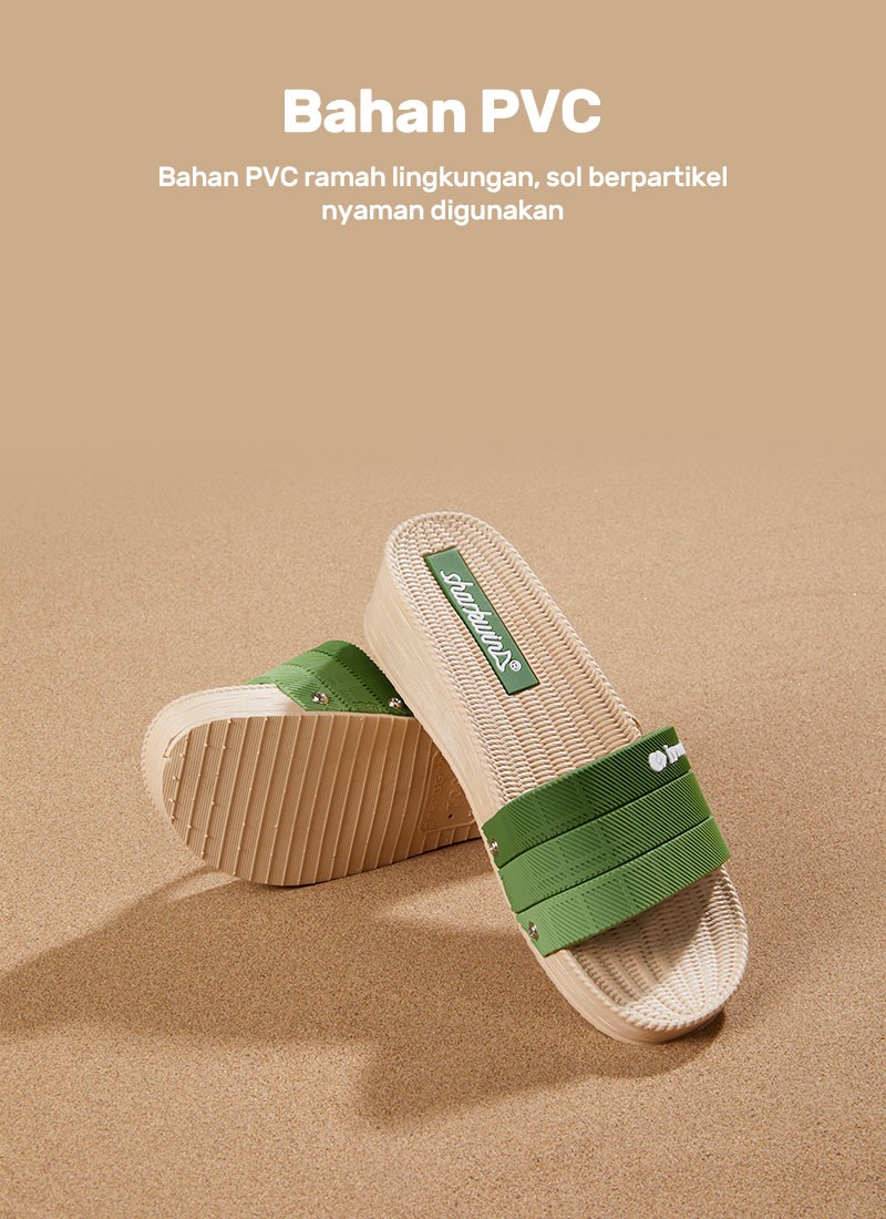 SHARKWIN SS034 Sandal Wanita Murah Terbaru teplek Korea PVC Kasual