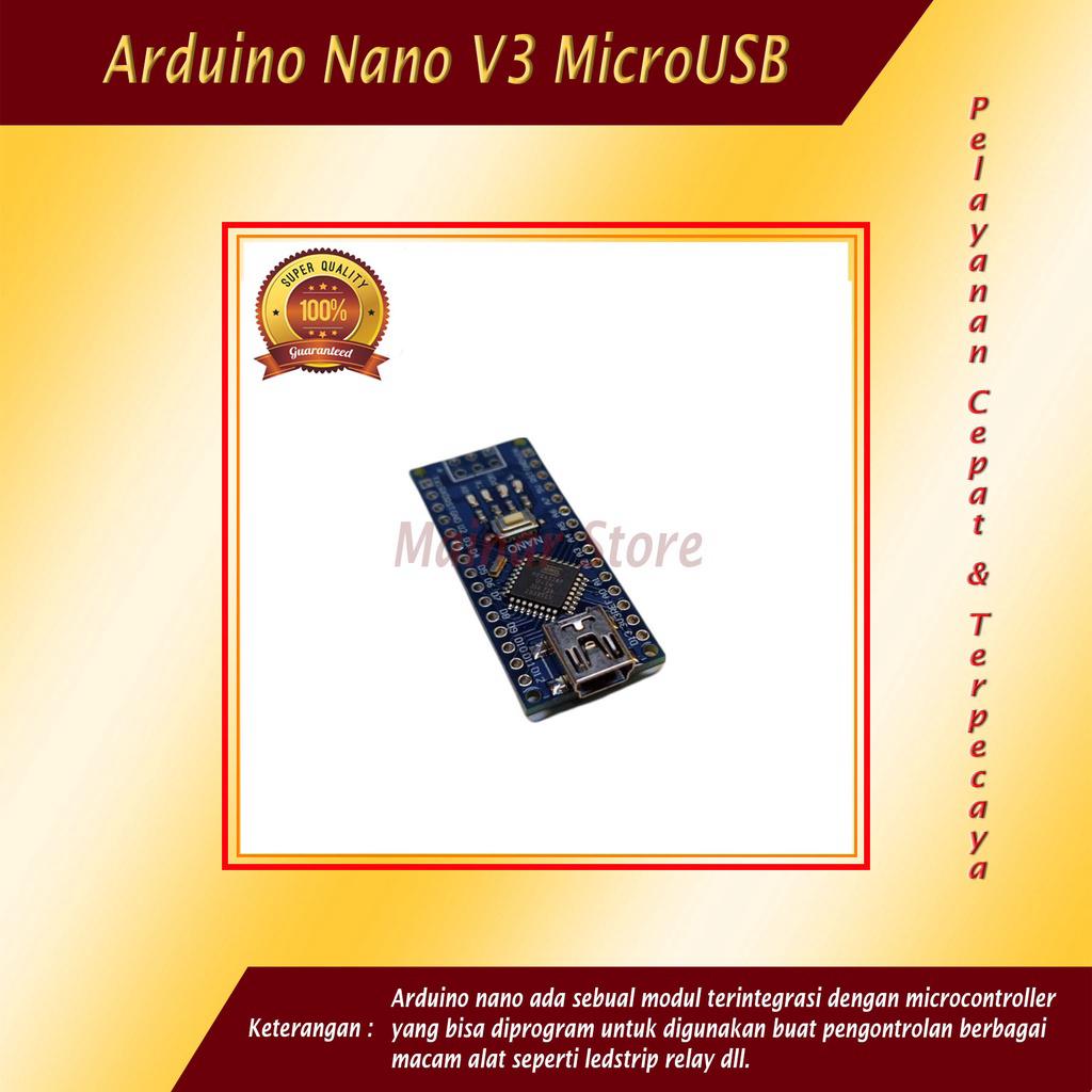 Arduino Nano ATmega328p v3.0 Clone Driver CH340 tanpa Kabel | Lazada ...