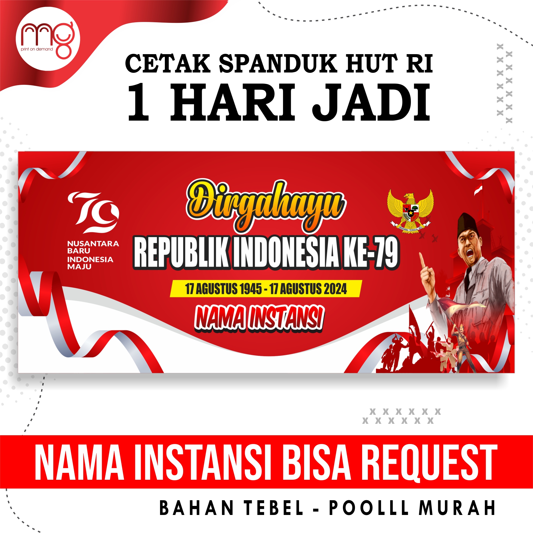 Sepanduk kemerdekaan RI ke 79 - banner HUT RI Dirgahayu Republik ...