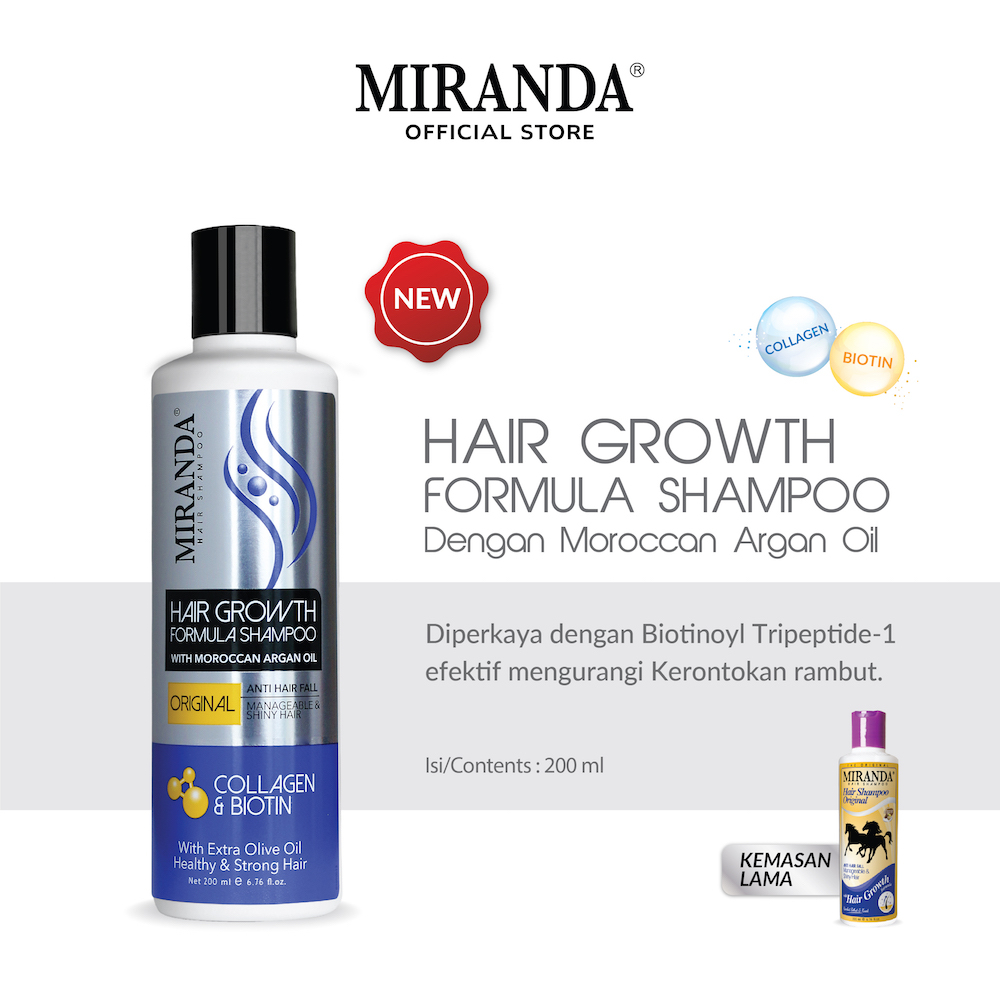 Miranda Hair Growth Formula Shampoo With Moroccan Argan Oil 200ml