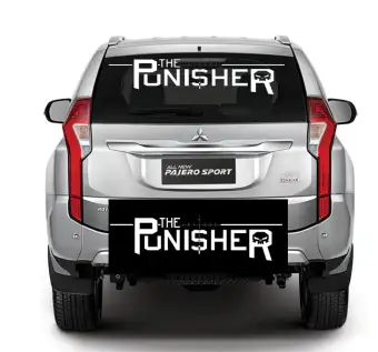 Stiker Mobil Cutting Sticker The Punisher Kaca Belakng Lazada