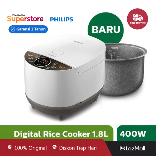 Philips Digital Rice Cooker 1.8 Liter HD4515/33 Putih Lazada