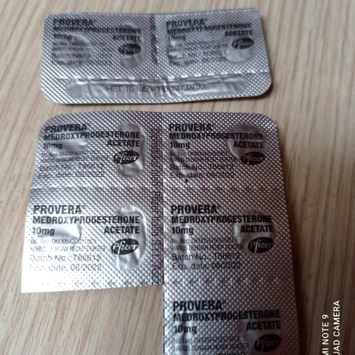 Provera tablets 30mg
