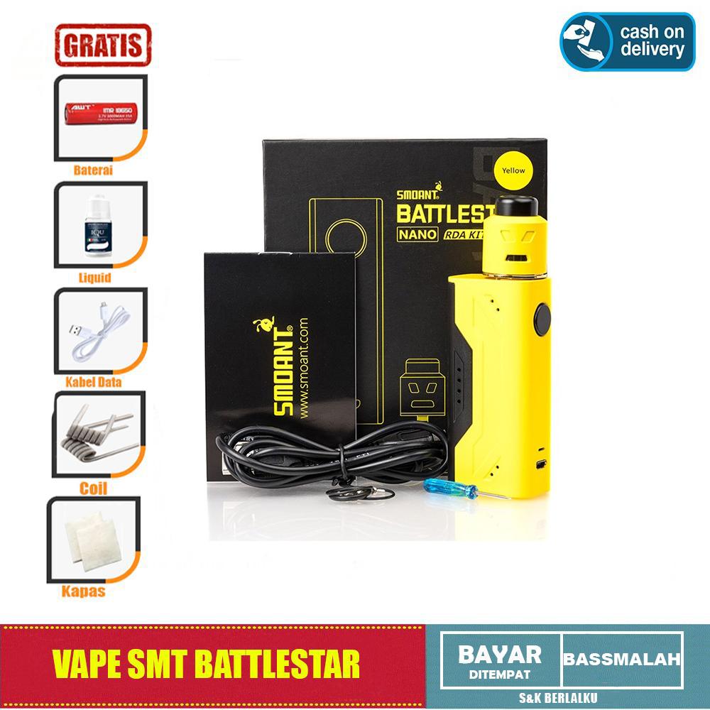 Paket Siap Ngebul Vape Murah IV SMT Battlestar NANO Kit 80W Rokok Elektrik Vape + Free Coil Baterai Liquid Kapas dan Kabel USB Paket Siap Ngebul Vape Murah IV SMT Battlestar NANO Kit 80W Rokok Elektrik Vape + Free Coil Baterai Liquid Kapas dan Kabel USB