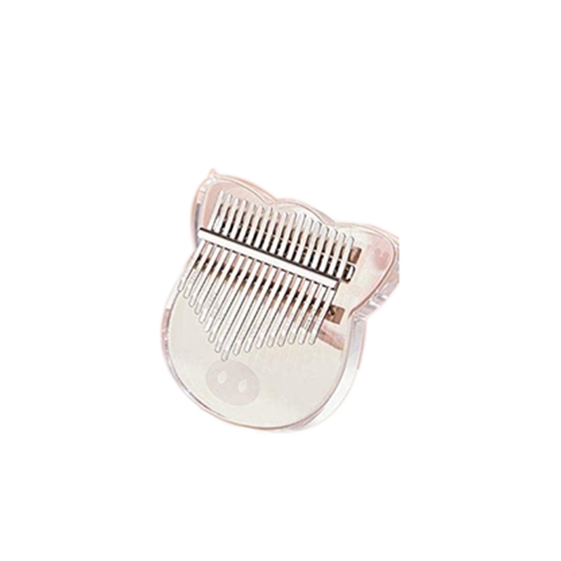 17 Key Crystal Kalimba Acrylic Thumb Piano Mbira Transparent Musical Instrument with Tuner Hammer and Handbag