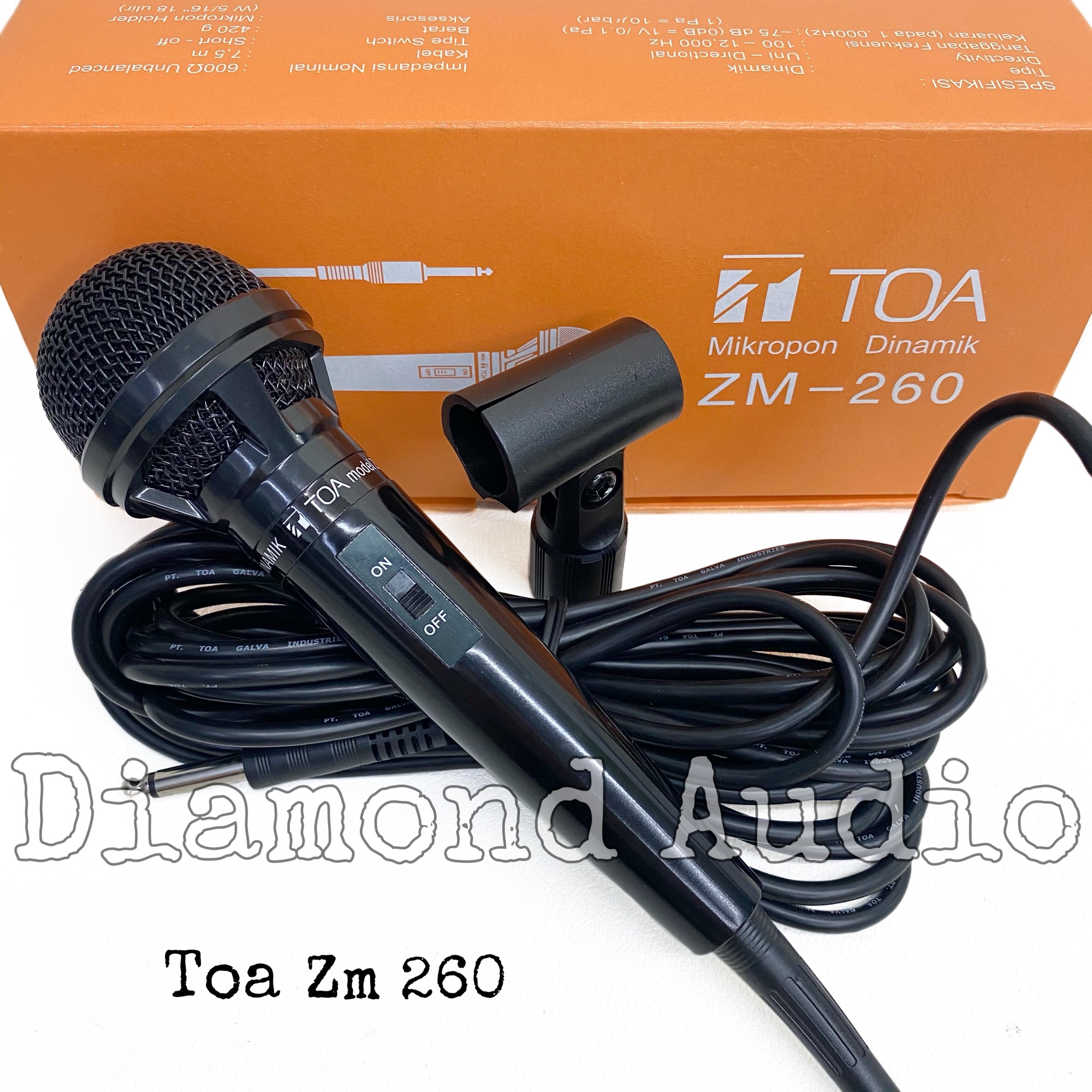 Mic Kabel Toa Zm 260 Original Microphone Toa Zm260 Free Holder ( BISA ...