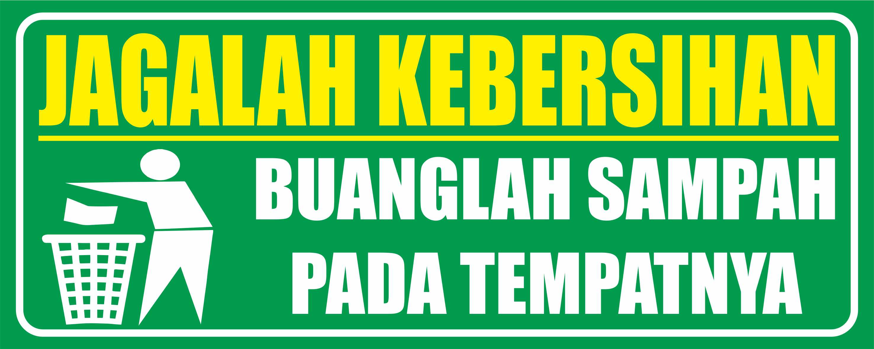 Cetak Print Logo Stiker Jagalah Kebersihan Buang Sampah Murah 