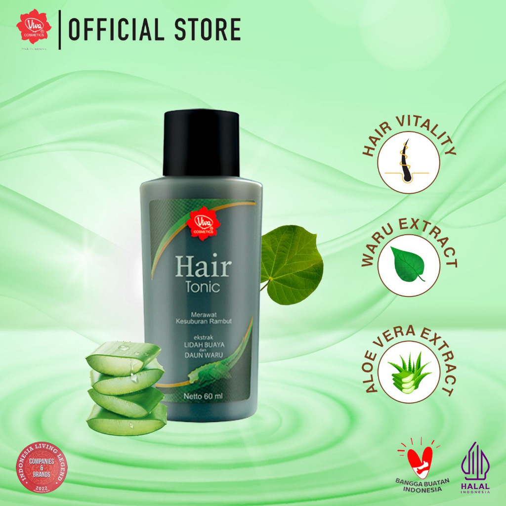 VIVA Hair Tonic ekstrak Lidah Buaya & Daun Waru Ginseng Anti