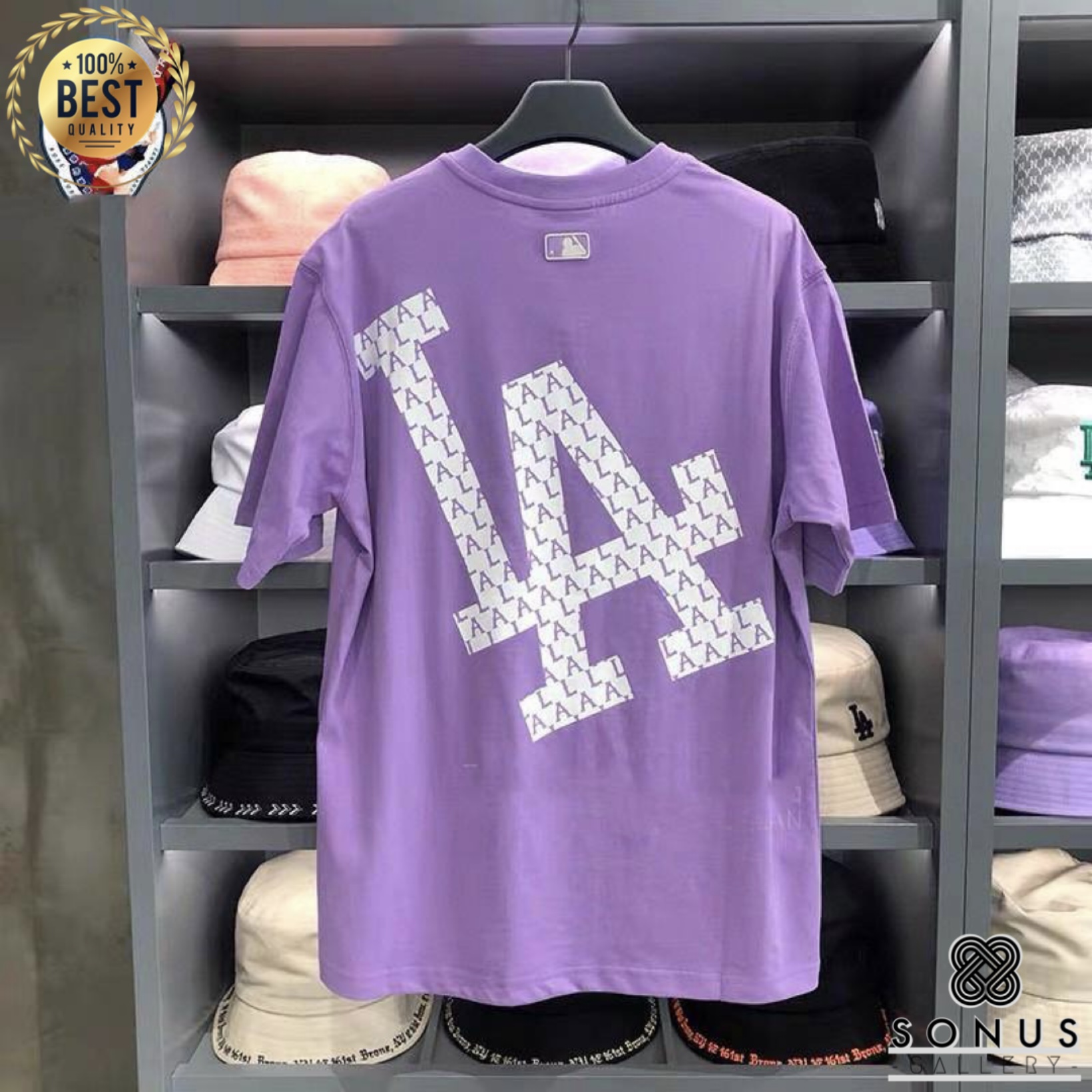 Kaos MLB Monogram Mega-Logo Overfit T-Shirts #2 Original