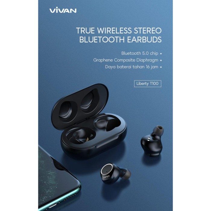 SALE VIVAN LIBERTY T100 TWS EARPHONE 