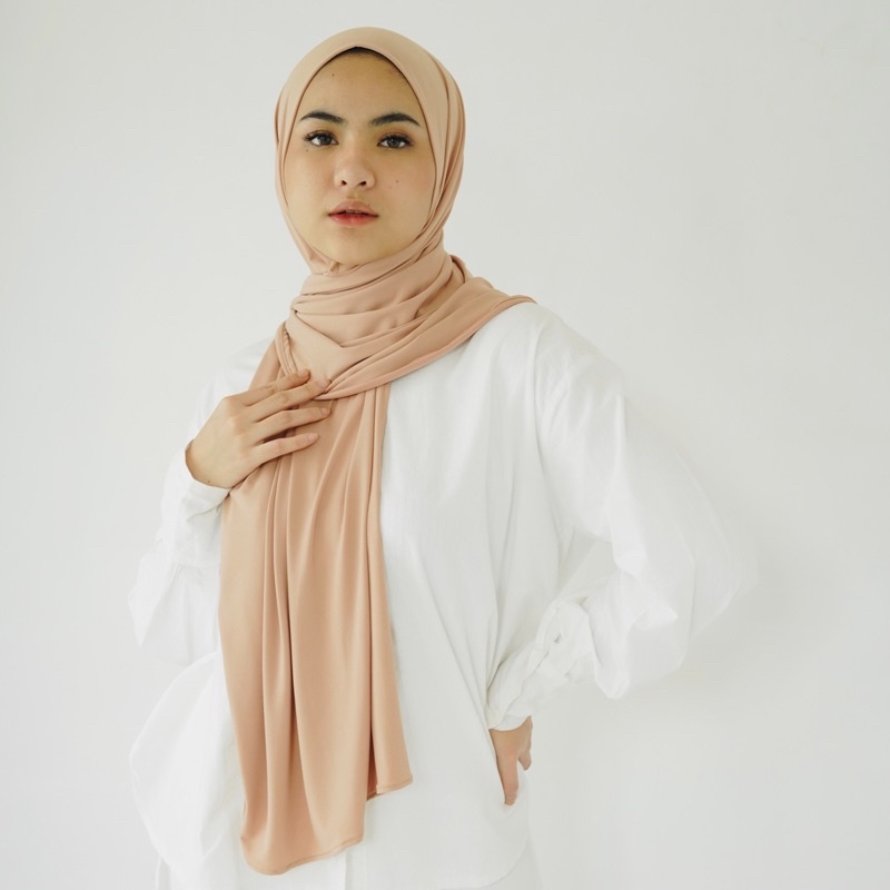 [ Hijabasket ] PASHMINA INSTAN BERGO Aira Bahan Korean Jersey | Kualitas Premium