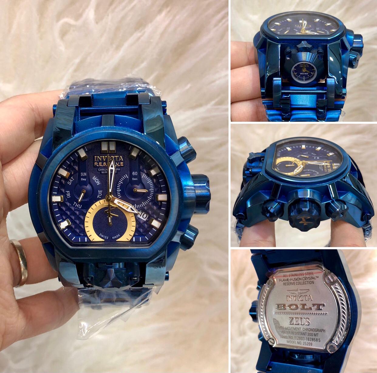 Cash Back Jam Tangan Besar Invicta Bolt Zeus Full Blue 55mm Quartz